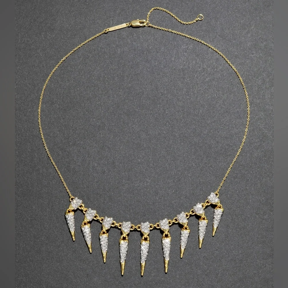 ALEXIS BITTAR • Solanales Crystal Spear Fringe Necklace